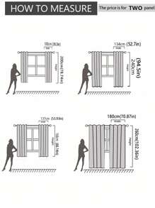 2 tấm rèm mỏng trang trí gắn trên cột, vải lanh dày màu xanh lam nhạt, lọc sáng ban công - Màu xanh bụi bặm - Xem 3