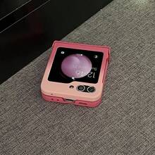 keshengtai 1個糖果色鉸鏈全包覆手機殼，適用於 Galaxy Z Flip8 7 7FE 6 5 4 3 5G - 西瓜粉 - 查看 9