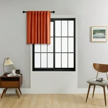2 Cái/bộ Tấm Rèm Che Sáng, Rèm Cách Nhiệt Màu Tối Màu Trơn Có Tab Sau/Túi Thanh, Thích Hợp Cho Phòng Khách, Văn Phòng, Phòng Ngủ, Màu Cam Bụi - Màu Cam cháy - Xem 28