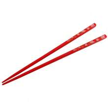 PAIR OF HASHI FOR JAPANESE FOOD 22 CM BEIGE DECORATED - Đỏ - Xem 1