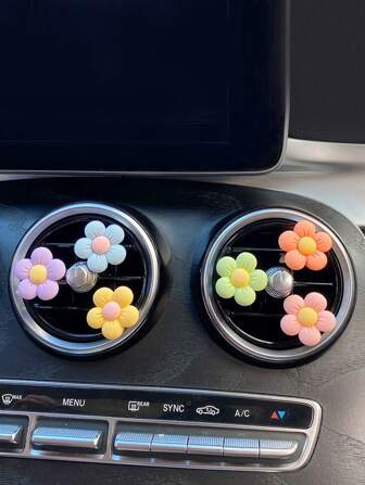 6pcs Flower Design Car Air Outlet Clip