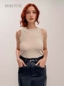 Kit 2 Basic Ribbed Tank Top And Gringa Women's Summer Blouse - 關閉/米色 - 查看 2