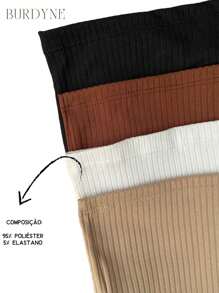 Kit 2 Basic Ribbed Tank Top And Gringa Women's Summer Blouse - 關閉/米色 - 查看 4