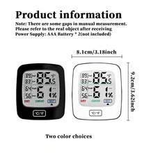 1pc Màn hình lớn mới Nhiệt độ và độ ẩm kế, Nhiệt kế điện tử và ẩm kế sử dụng tại nhà, Bán trực tiếp từ nhà máy - Nhiều màu - Xem 2