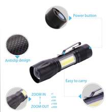4pcs KunHe USB Rechargeable Mini LED Flashlight, Camping Light Set, Bright 300 Lumens EDC Flashlight, Christmas Gifts For Men