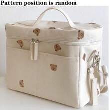 兒童熊保溫袋,嬰兒手推車收納袋,媽媽手提袋 - 米色 - 查看 4