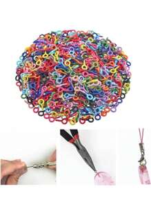 100/200/300/500 piezas de tachuelas de ojos de oveja de metal de colores, clavos de cuerno de oveja, clavos de rosca para cierres de colgantes, materiales de fabricación de joyas DIY, suministros diversos para pequeños negocios de accesorios de joyería DIY, coloridos pasadores con ojos roscados de moda para accesorios de fabricación de joyas, accesorios de joyería de metal para materiales de fabricación de joyas DIY y con cuentas (color aleatorio) - color - Ver 7