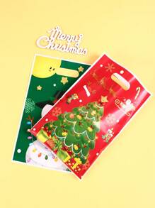 50 túi quà Giáng sinh bằng nhựa, túi đựng kẹo cây thông Noel hình ông già Noel, người tuyết, nai sừng tấm kèm ruy băng, hoàn hảo cho tiệc Giáng sinh, đồ tráng miệng, bánh quy, đồ ăn nhẹ, vật dụng đóng gói, đồ trang trí Giáng sinh 2024 để trang trí nhà cửa, quà tặng năm mới 2025, quà Giáng sinh vui vẻ, đêm Giáng sinh, tiệc Giáng sinh, đồ trang trí Giáng sinh, đồ ngủ Giáng sinh, quà tặng Giáng sinh - Nhiều màu - Xem 2