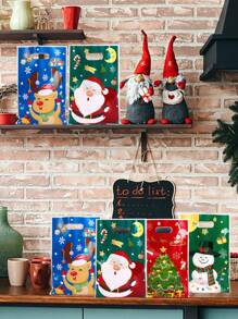 50 túi quà Giáng sinh bằng nhựa, túi đựng kẹo cây thông Noel hình ông già Noel, người tuyết, nai sừng tấm kèm ruy băng, hoàn hảo cho tiệc Giáng sinh, đồ tráng miệng, bánh quy, đồ ăn nhẹ, vật dụng đóng gói, đồ trang trí Giáng sinh 2024 để trang trí nhà cửa, quà tặng năm mới 2025, quà Giáng sinh vui vẻ, đêm Giáng sinh, tiệc Giáng sinh, đồ trang trí Giáng sinh, đồ ngủ Giáng sinh, quà tặng Giáng sinh - Nhiều màu - Xem 6