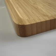 1 个方形竹托盘带手机支架，边长 7.95 英寸，优质加固盘，适用于家庭和商务中的咖啡、小吃、甜点或茶服务 - 竹色 - 查看 6