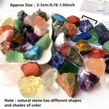50g/100g/200g/300g Raw Stone Crystal, A Combination Of Crystal Rough Stones, Rose Quartz, Pink Quartz, Citrine, Green Fluorite, Tiger's Eye, Orange Salt, Lapis Lazuli, Crystals Raw Rough Stones With Assorted Varieties, Home Decoration, DIY, Crystal Gifts