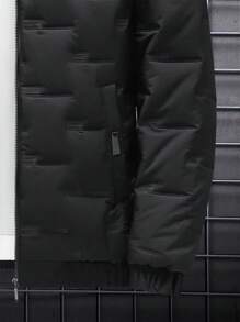 Abrigo acolchado de unicolor para hombres, modelo 2024, cálido para el invierno