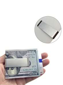 1/3/6/10pcs Simple Metal Money Clip For Cash And Cards Unisex Fashion Money Holder Stainless Steel Ultra-Thin Clip Money Clip Cash Clip And Woman For Travel & Card Holder Card Holder Wallet Business Card Holder Credit Card Holder For Women For Men - Silver - View 7