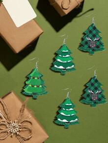 3 cặp bông tai da Giáng sinh, bông tai thiết kế cây thông Noel sáng tạo, mặt dây chuyền Giáng sinh, đồ trang trí Giáng sinh, đồ dùng tiệc Giáng sinh, đồ trang trí Giáng sinh, đồ trang trí Giáng sinh, đồ trang trí cây thông Noel, Halloween, đồ trang trí Halloween - cây thông giáng sinh - Xem 10
