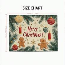 姜饼人印花餐垫，耐磨防滑防油餐桌垫，派对桌面保护垫，防滑防污圣诞杯垫，送给朋友的实用礼物 - 彩色 - 查看 15