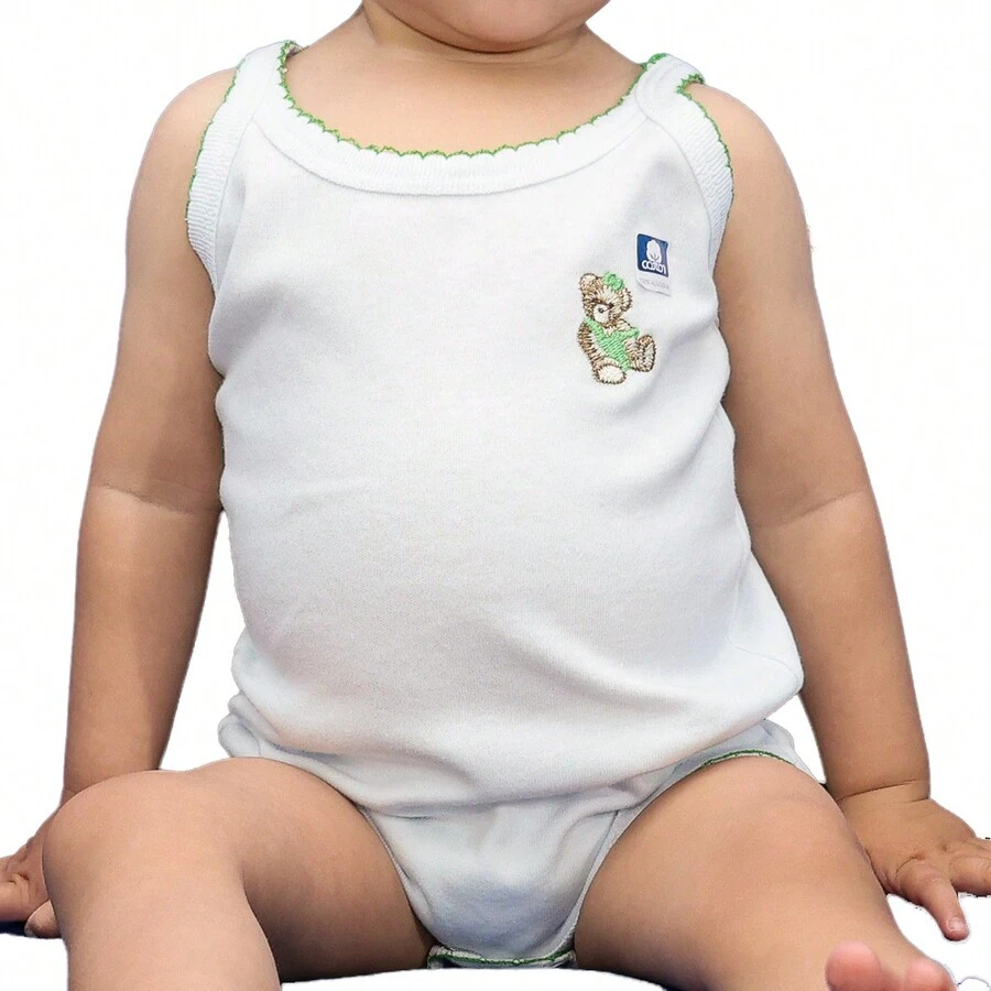 Pañalero Niña Set De 3 Pzas Con Oso Bordado De Colores - Blanco - Ver 1