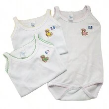 Pañalero Niña Set De 3 Pzas Con Oso Bordado De Colores - Blanco - Ver 2