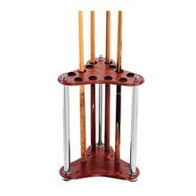 SHZICMY Billiards Pool Stick Holder, Floor Stand Pool Cue Rack, Hardwood Pool Cue Organizer Suit For 12 Cues Sticks, Storage Pool Table Accessories Equipment Organizer Red - Red - View 6