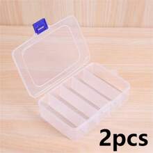 1 pieza Caja de almacenamiento con 5/6/10/15 compartimentos, plato de maquillaje, caja de almacenamiento para herramientas de pelo, caja dividida portátil con botón a presión, caja de almacenamiento de cosméticos de plástico, apta para cosméticos, horquillas, tocados, fiesta de revelación de género, perfecta para cumpleaños, bodas, fiestas, el regalo perfecto para colegas, amigos y familiares, de vuelta a la escuela