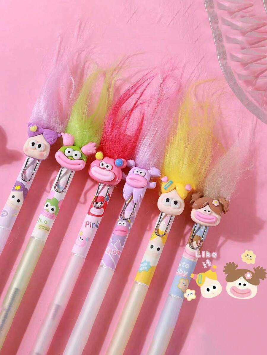 Muñecos con pelo frito que pueden borrar el bolígrafo, feos y lindos