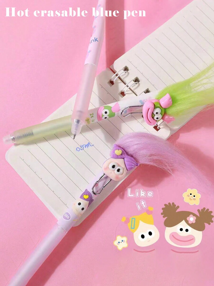 Bambole con capelli bruciati che possono cancellare la penna, brutti e