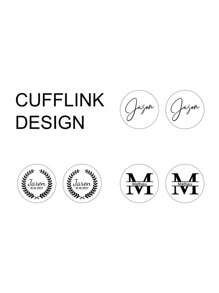 Customized Name Cufflinks, Personalized Groomsmen Cufflinks, Wedding Cufflinks, Stainless Steel Cufflinks, Men's Birthday Anniversary Gift - Multicolor - View 5