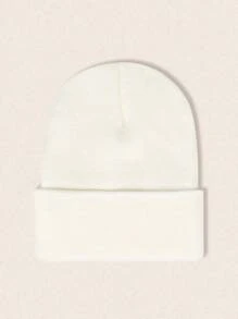 3 件装女士纯色针织帽，简约时尚，温暖户外帽，适合秋冬季 - 純色 - 查看 20