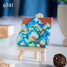 1 Painting Building Blocks, DIY Painting Building Blocks, Starry Sky, Girl, Waves, Mountains, Building Blocks, Birthday Gift, Painting Enthusiasts Desktop Decor, Living Room Decor, Office Desk Ornament - Multicolor - View 13