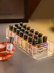 1 件透明亚克力化妆品收纳盒、珠宝收纳盒、眼影盘盒、化妆盒、浴室台面梳妆台、大容量化妆品收纳盒、办公桌塑料容器，适用于卧室、家庭、浴室、梳妆台，是送给妈妈、爸爸、男士、朋友、老师的有趣礼物 - 彩色 - 查看 4