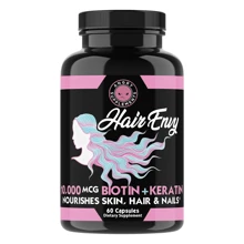 Angry Supplements Hair Envy, Biotin + Keratin For Hair, Skin, Nail Health Capsules, 60ct (30 Servings) - 其他 - 查看 1