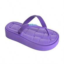 Kit 2 Soft And Comfortable Women's Flip Flops For Beach And Summer - CH.MẬT ONG-TÍM-TÍM - Xem 2