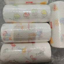 100 hojas/rollo de papel de cocina reutilizable y lavable, para acampada y senderismo al aire libre, patrón aleatorio - Multicolor - Ver 8