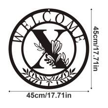 1 tấm kim loại trang trí, mặt dây chuyền nghệ thuật treo tường bằng kim loại thiết kế chữ cái cổ điển, đồ trang trí treo tường, nghệ thuật hình bóng rỗng sáng tạo, trang trí nhà trong nhà, nghệ thuật treo tường cho vườn, đồ thủ công mỹ nghệ bằng kim loại, quà tặng lễ hội, trang trí nhà, trang trí phòng, quà tặng trang trí tường sinh nhật tốt nghiệp - màu đen - Xem 32