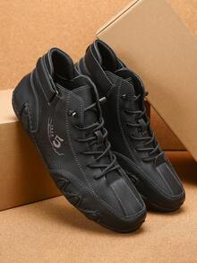 Women's Non-Slip Walking Shoes Outdoor Fashion Casual Ankle Boots - 黑色 - 查看 4