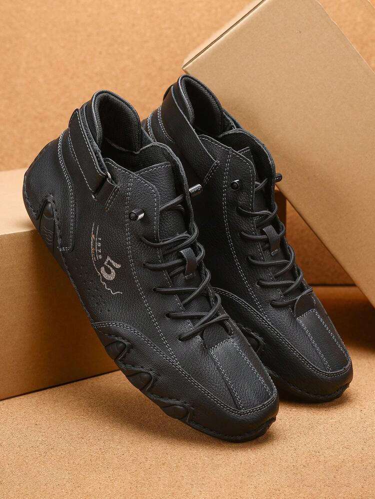 Women's Non-Slip Walking Shoes Outdoor Fashion Casual Ankle Boots - 黑色 - 查看 4