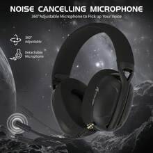 [ATTACK SHARK L80 Ultra Lightweight Wireless Gaming Headset, BT 5.3, 2.4G, 3.5 Mm Wired, 50 Hours, 40 Mm Pro-G Driver, Gaming Headphones With Removable Microphone - 黑色 - 查看 2