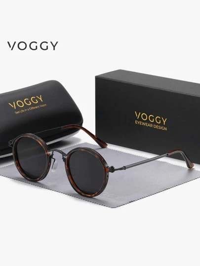  VOGGY 时尚简约复古金属偏光装饰眼镜，适合男女运动、驾驶、户外、骑行、钓鱼、度假、旅行、派对、装饰、礼物