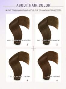 7pcs Clip-In Hair Extensions, Real Human Hair, #4 Chocolate Brown, 14-22 Inch Straight, Remy Human Hair Clip-In Extensions, Seamless Clip-In Hair Extensions - S4 - View 9