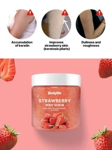 1 件装草莓身体磨砂膏，200g，去角质保湿，温和滋润肌肤，天然水果香味，深层清洁，保湿身体护理，让肌肤柔软亮丽 - 草莓 - 查看 4