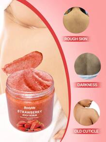 1 件装草莓身体磨砂膏，200g，去角质保湿，温和滋润肌肤，天然水果香味，深层清洁，保湿身体护理，让肌肤柔软亮丽 - 草莓 - 查看 3