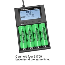 Bộ sạc pin đa chức năng LiitoKala Lii-M4 18650 LCD cho pin sạc Lithium Ion 3,7V 26650 21700 14500 18350 17500 26350 10440 18500 1,2V Ni-Mh AA AAA A C và các loại khác - màu đen - Xem 7