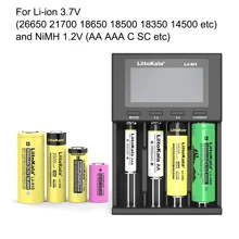 Bộ sạc pin đa chức năng LiitoKala Lii-M4 18650 LCD cho pin sạc Lithium Ion 3,7V 26650 21700 14500 18350 17500 26350 10440 18500 1,2V Ni-Mh AA AAA A C và các loại khác - màu đen - Xem 6