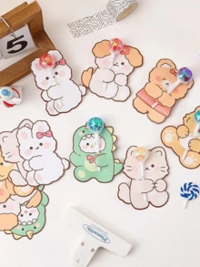 10pcs/30pcs/50pcs Cartoon Halloween Christmas Dinosaur Lollipop Cardboard