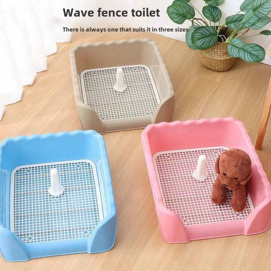 跨境热销宠物狗厕所杆尿垫架自动清洁防踩便便尿碗适用于中小型犬 - 彩色 - 查看 1