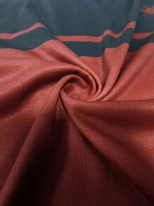 Maglietta girocollo e a maniche lunghe con design classico a blocchi di colore e stampa della scritta "KING", comoda e traspirante, adatta per l'abbigliamento esterno quotidiano, per l'autunno