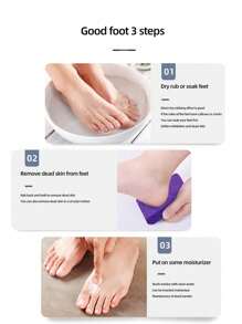 4pcs Foot Care Pedicure Tools Set, Including Dual Sided Foot File, Pumice Stone, Foot Scrub, Callus Remover For Foot, Hand & Body - Multicolor - View 5