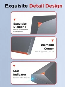 EAGET 便携式 5TB/4TB 外置硬盘 HDD 2.5 英寸 USB 3.0 250GB 320GB 500GB 1TB 存储兼容 PC、笔记本电脑 - 查看 9