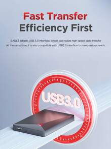 EAGET 便携式 5TB/4TB 外置硬盘 HDD 2.5 英寸 USB 3.0 250GB 320GB 500GB 1TB 存储兼容 PC、笔记本电脑 - 查看 5