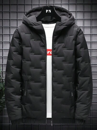 2024 男士新款纯色加厚棉服外套，冬季保暖