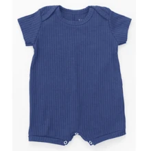 Kit 3 Ribbed Rompers For Baby Boys - Blue - View 3